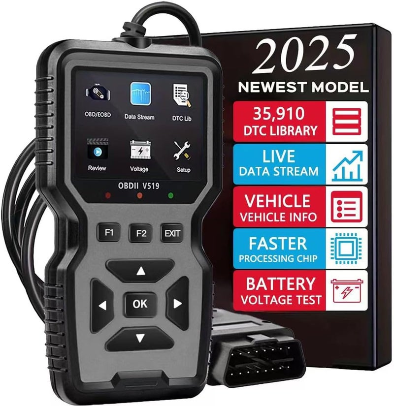 OnRetul OBD2 Scanner Diagnostic Tool - Check Engine Light Code Reader, Reset Function, Data Stream, I/M Readiness, Full Features, Modes 6 & 8, for All 1996+ Vehicles - Image 1